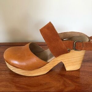 Free People Clog Belmont Ankle Tie Platform; color: honey brown, size: 41